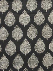 Black Ivory Hand Block Printed Cotton Fabric Per Meter - F001F902