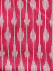Coral Red Grey Hand Weaved Ikat Mercerised  Fabric Per Meter - F002F1423
