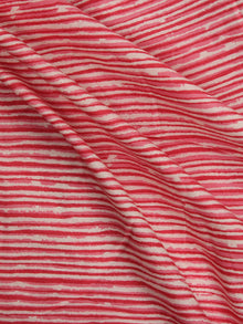 Pink Ivory Hand Block Printed Cotton Fabric Per Meter - F001F2012
