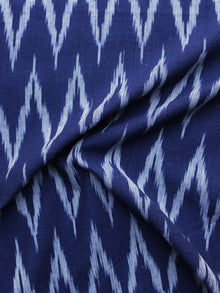 Indigo White  Pochampally Hand Weaved Ikat Fabric Per Meter - F003F1234