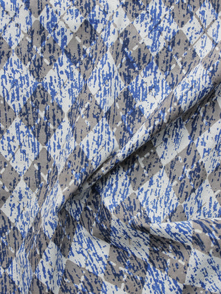 Kashish Ivory Indigo Hand Block Printed Cotton Fabric Per Meter - F001F1111