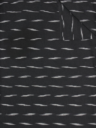 Black Ivory Pochampally Hand Weaved Ikat Fabric Per Meter - F0916734