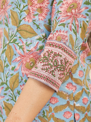 Jashn Zoya Set Of Kurta Pants Kota Doria Dupatta