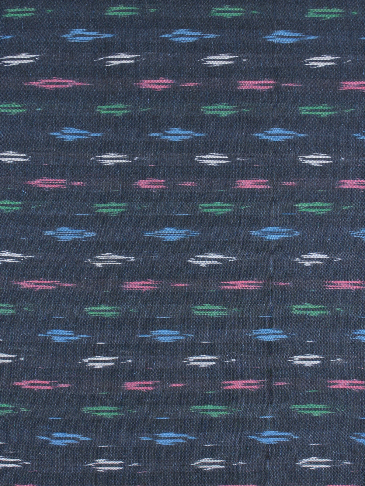 Blue Multi Color Pochampally Hand Weaved Ikat Fabric Per Meter - F0916735