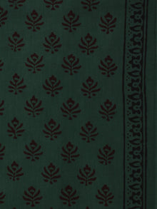 Bottle Green Maroon Bagh Printed Cotton Fabric Per Meter - F005F2075
