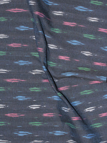 Blue Multi Color Pochampally Hand Weaved Ikat Fabric Per Meter - F0916735