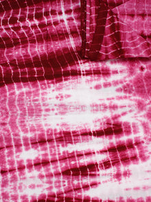 Pink White Shibori Dyed Cotton Fabric Per Meter - F0916185