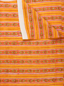 Yellow Red Green Hand Block Printed Cotton Fabric Per Meter - F001F2226