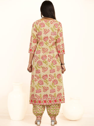 Jashn Himani Set Of Kurta Salwar Pants Kota Dupatta