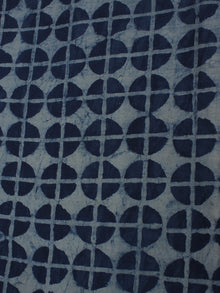 Indigo White Hand Block Printed Cotton Cambric Fabric Per Meter - F0916171
