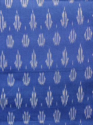 Royal Blue Grey Hand Weaved Ikat Mercerised  Fabric Per Meter - F002F1426