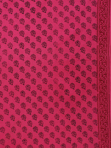 Magenta Pink Black Bagh Printed Cotton Fabric Per Meter - F005F2077