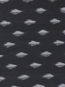 Black Ivory Pochampally Hand Weaved Ikat Fabric Per Meter - F0916737