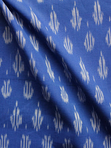Royal Blue Grey Hand Weaved Ikat Mercerised  Fabric Per Meter - F002F1426