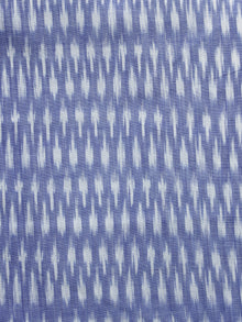 Blue Ivory Pochampally Hand Weaved Ikat Mercerised Cotton Fabric Per Meter - F002F1043