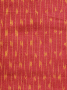Red Orange Pochampally Hand Woven Ikat Fabric Per Meter - F002F958