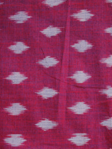 Megenta Grey Pochampally Hand Weaved Ikat Mercerised Cotton Fabric Per Meter - F002F1971