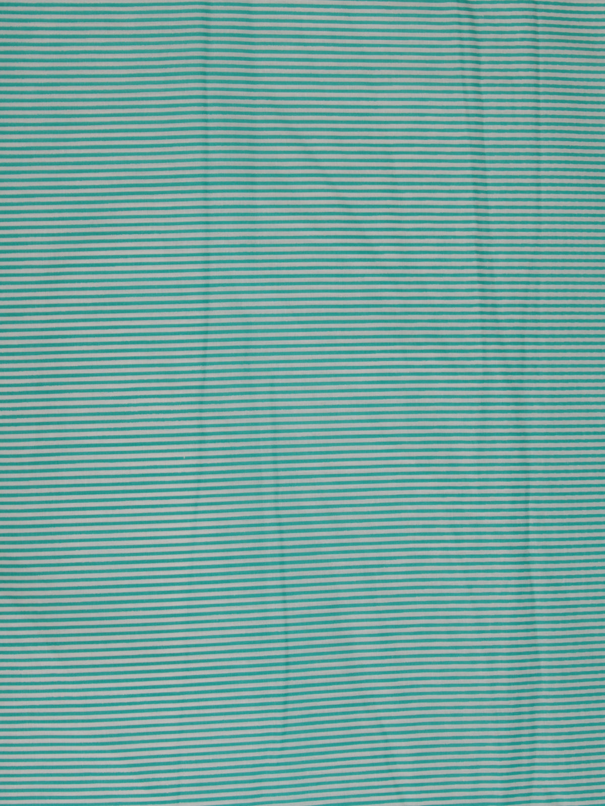 Sea Green White Block Printed Cotton Fabric Per Meter - F001F2375