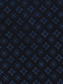 Indigo Blue Block Printed Cotton Fabric Per Meter - F0916698