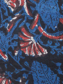 Indigo Black Brown Rust Hand Block Printed Cotton Fabric Per Meter - F001F1358