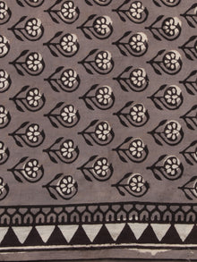 Black Grey OffWhite Hand Block Printed Cotton Fabric Per Meter - F001F2464