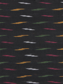 Black Green Pink Yellow Ivory  Pochampally Hand Weaved Ikat Fabric Per Meter - F0916740