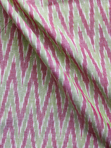 Lavender Green Grey Hand Weaved Ikat Mercerised  Fabric Per Meter - F002F1429