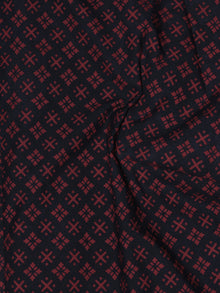 Dark Indigo Pink Block Printed Cotton Fabric Per Meter - F0916699