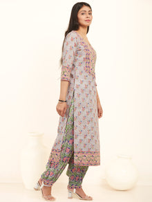 Jashn Lekha Set Of Kurta Salwar Pants Dupatta