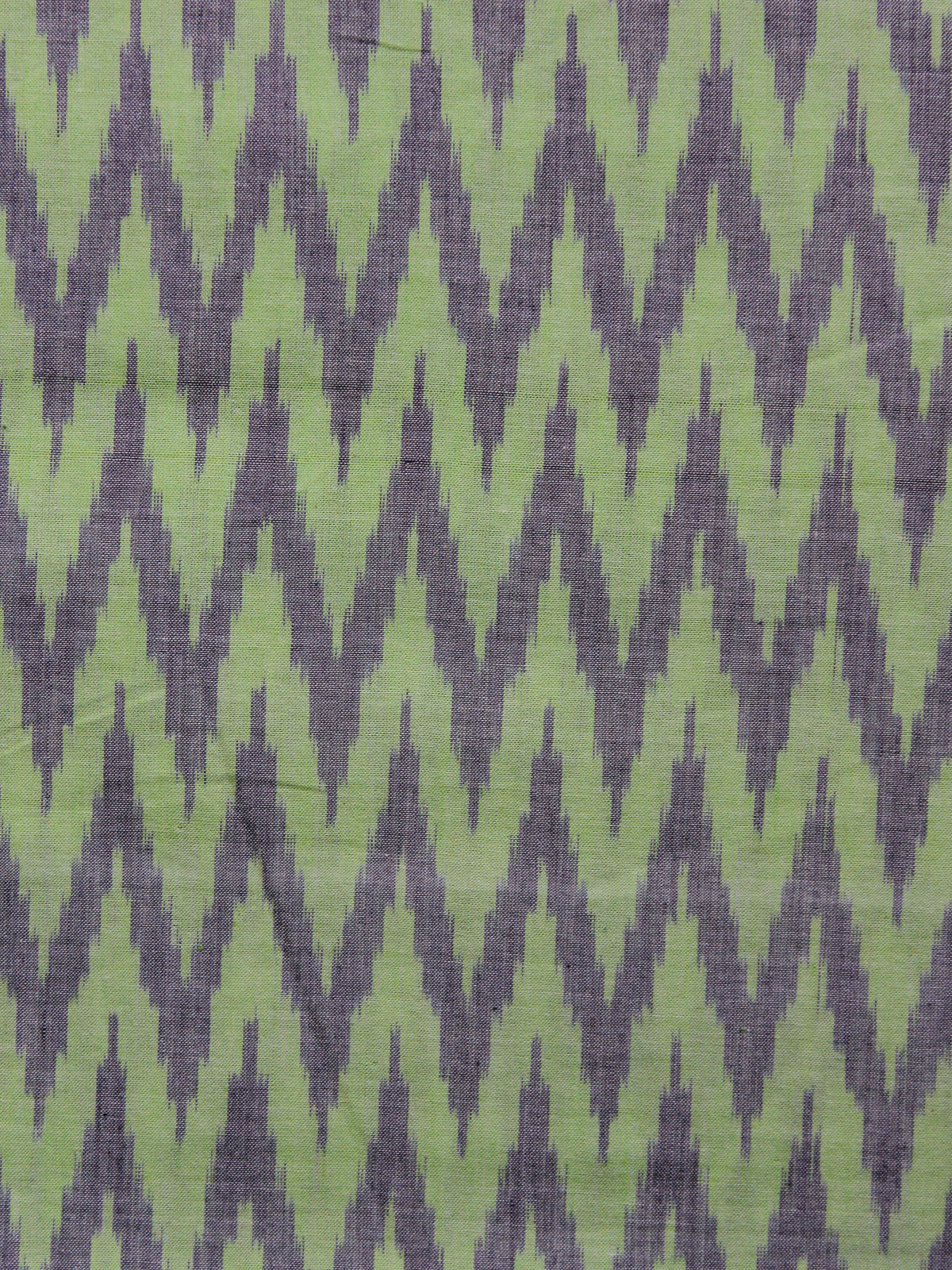 Green Black Pochampally Hand Weaved Ikat Mercerised  Fabric Per Meter - F002F1430