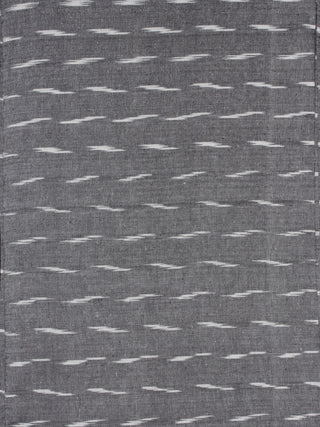 Grey Ivory Pochampally Hand Weaved Ikat Fabric Per Meter - F0916741