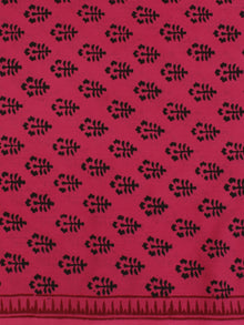 Magenta Pink Black Bagh Printed Cotton Fabric Per Meter - F005F2081