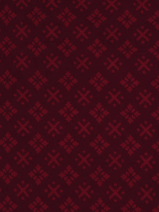Maroon Ivory Block Printed Cotton Fabric Per Meter - F0916700