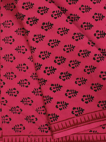 Magenta Pink Black Bagh Printed Cotton Fabric Per Meter - F005F2081