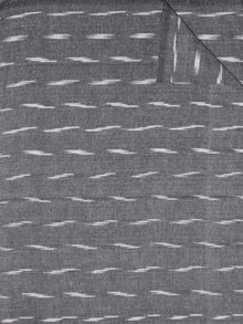 Grey Ivory Pochampally Hand Weaved Ikat Fabric Per Meter - F0916741