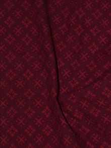 Maroon Ivory Block Printed Cotton Fabric Per Meter - F0916700