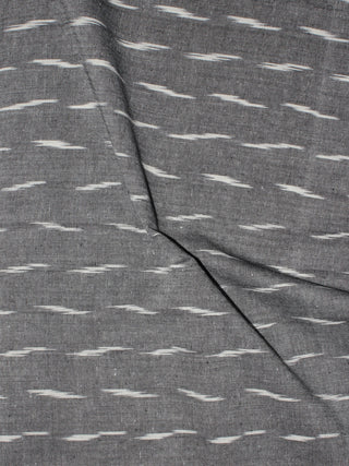 Grey Ivory Pochampally Hand Weaved Ikat Fabric Per Meter - F0916741
