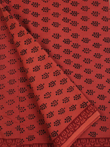 Rust Black Bagh Printed Cotton Fabric Per Meter - F005F2082