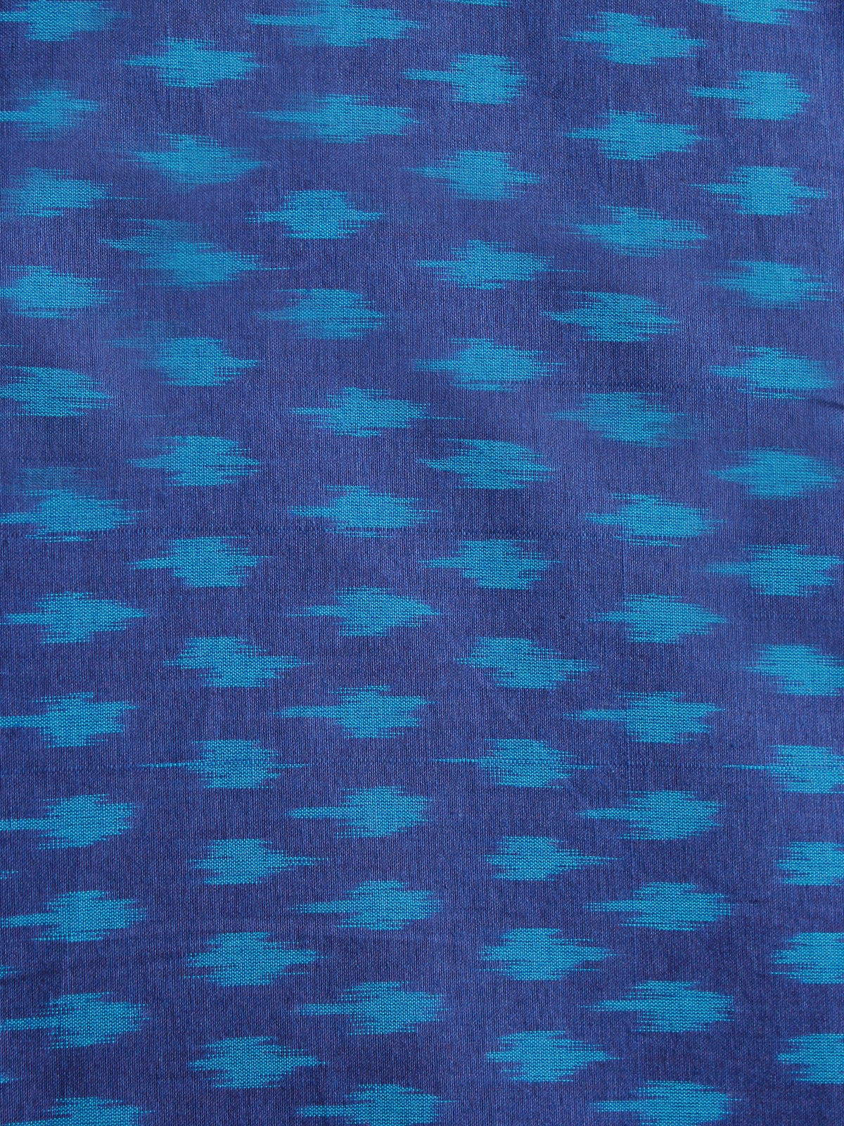 Blue Sky Blue Pochampally Hand Weaved Ikat Mercerised Cotton Fabric Per Meter - F002F1976
