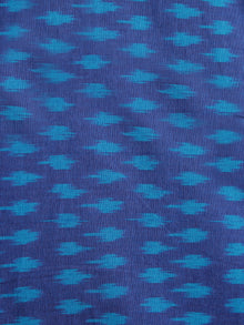 Blue Sky Blue Pochampally Hand Weaved Ikat Mercerised Cotton Fabric Per Meter - F002F1976