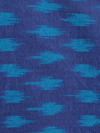 Blue Sky Blue Pochampally Hand Weaved Ikat Mercerised Cotton Fabric Per Meter - F002F1976