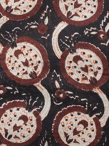 Brown Rust Beige Hand Block Printed Cotton Fabric Per Meter - F001F1361