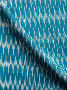 Blue Grey Hand Weaved Ikat Mercerised  Fabric Per Meter - F002F1432