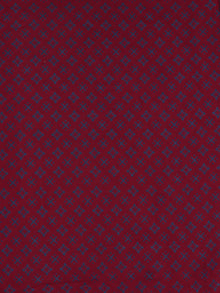 Maroon Blue Block Printed Cotton Fabric Per Meter - F0916703
