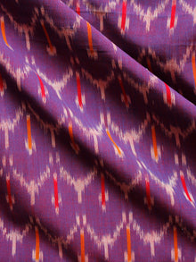 Purple Orange Ivory Pochampally Hand Weaved Ikat Mercerised  Fabric Per Meter - F002F1433