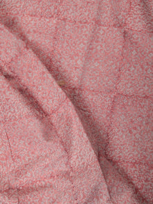 Pink White Hand Block Printed Cotton Fabric Per Meter - F001F2370