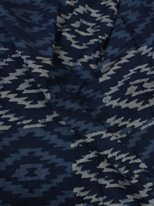 Indigo White Hand Block Printed Cotton Cambric Fabric Per Meter - F0916153