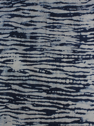 Indigo Hand Block Printed Cotton Cambric Fabric Per Meter - F0916152