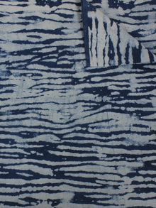 Indigo Hand Block Printed Cotton Cambric Fabric Per Meter - F0916152