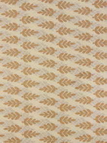 Ivory Gold Hand Block Printed Cotton Fabric Per Meter - F001F2026